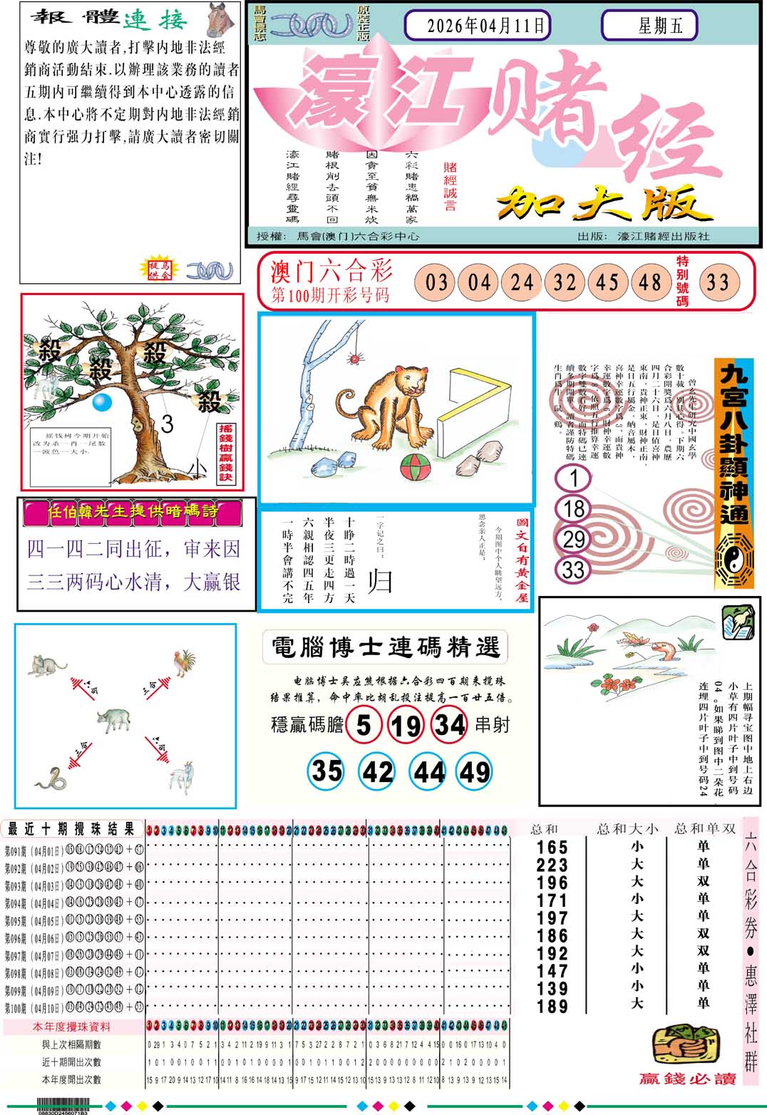 101期濠江赌经A加大版[图]